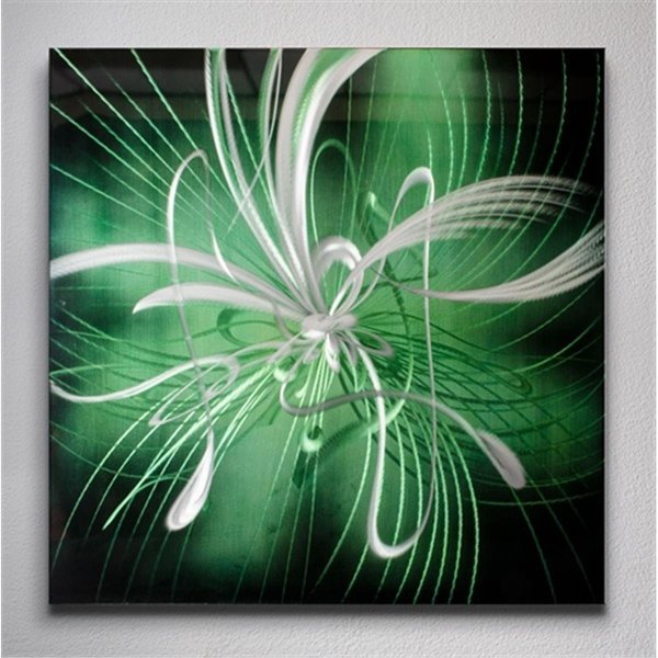 Metal Artscape 32 X 32 in Starburst Green SinglePaneled Handmade Metal Wall Art MA10077